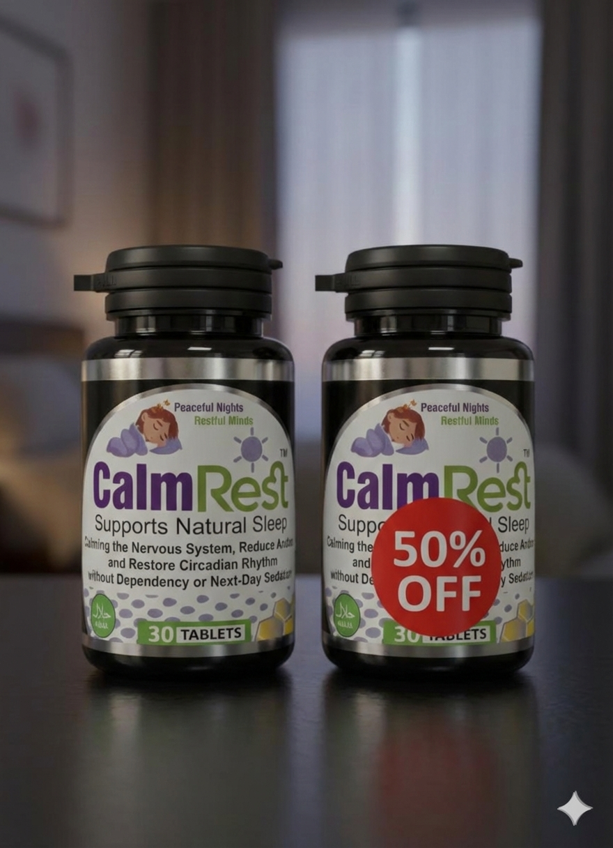 Calm Rest Tablets – Rest & Sleep Support (30 Tablets) | Buy 1 Get 2nd 50% Off